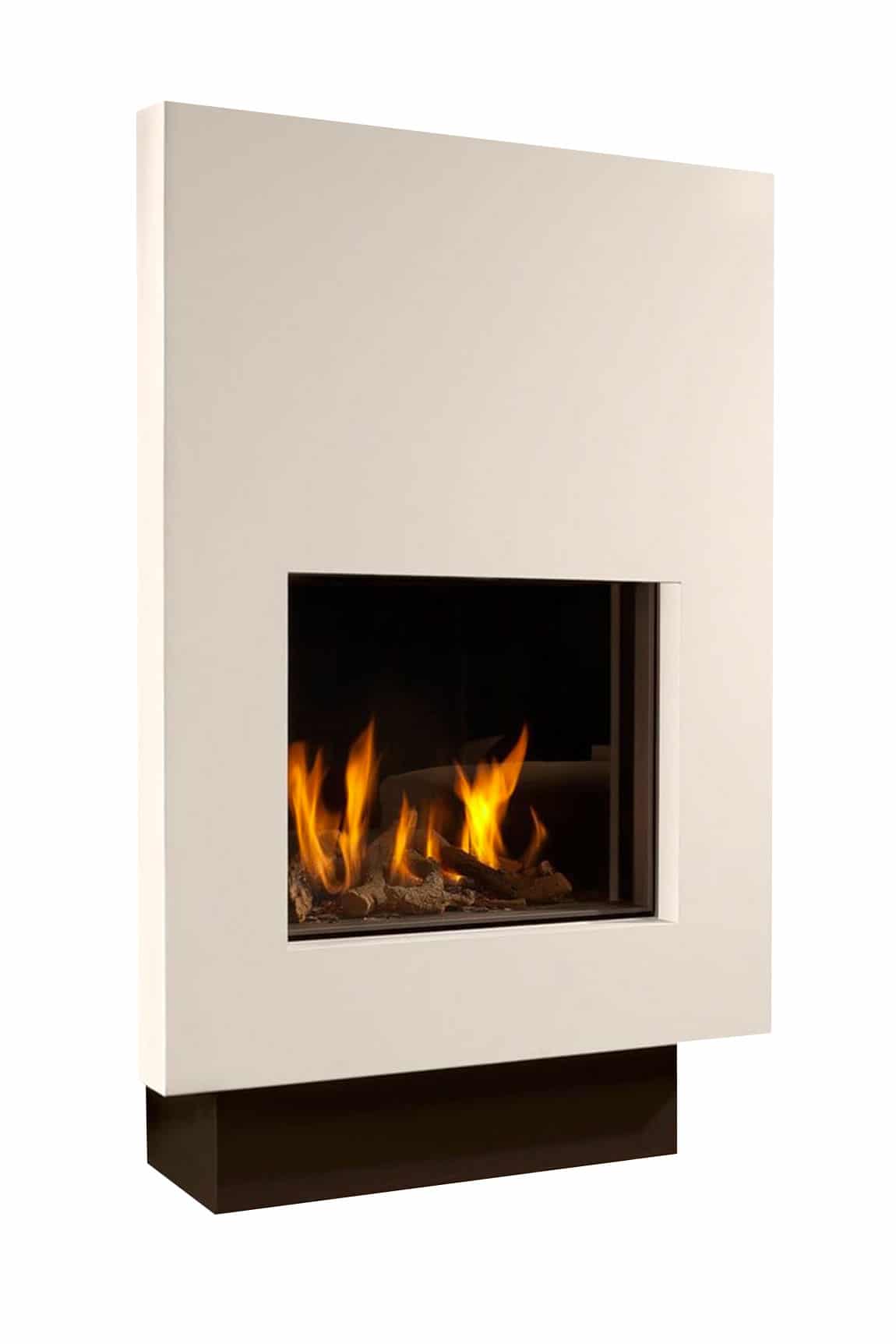 Cheminée gaz double-face dans une habitation RT 2012 Bois Guillaume