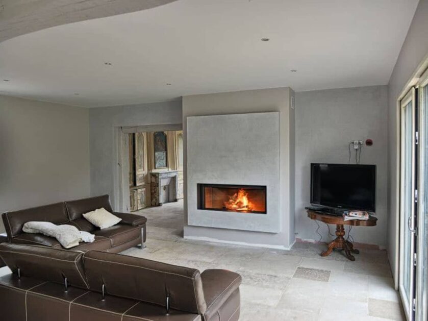 Cheminée bois design à Sotteville les Rouen