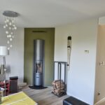 Poêle à bois design encastré Bois Guillaume