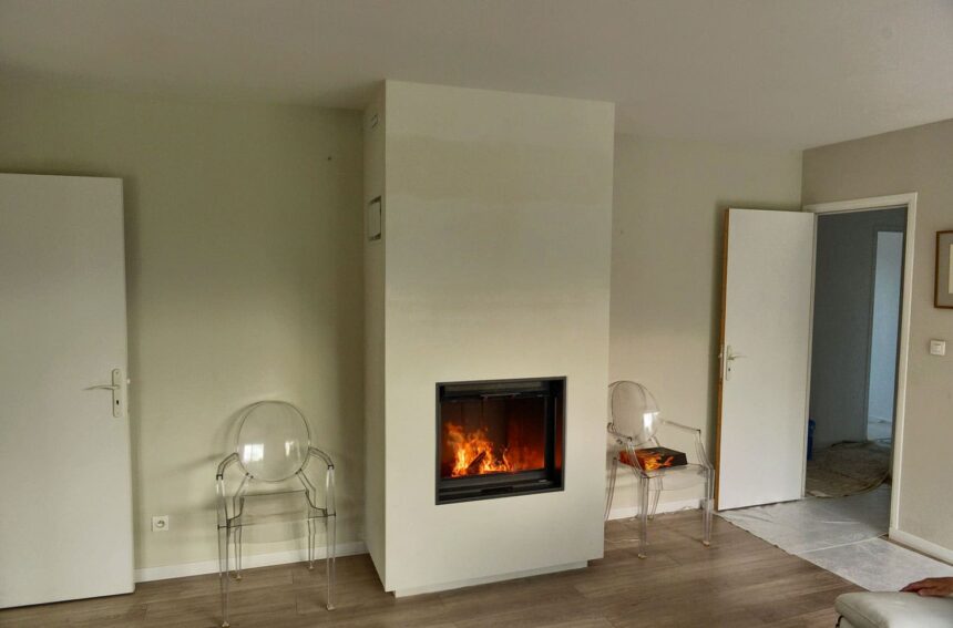 Foyer bois maison rénovée Bois-Guillaume-1