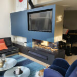 foyer room divider gaz TV encastree